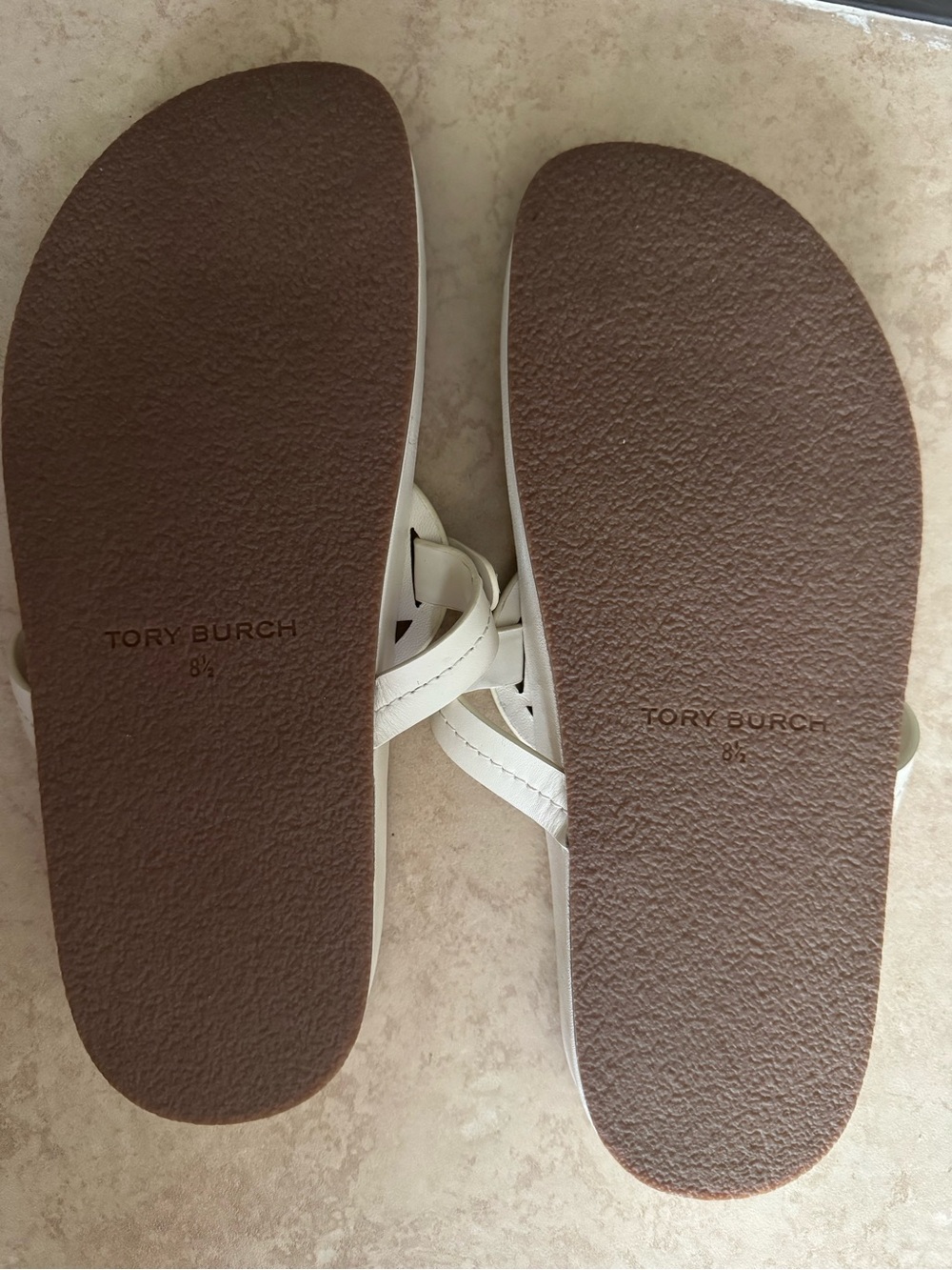 Tory Burch White Miller Cloud Thong Sandals - Picture 2 of 2